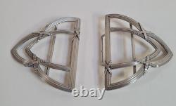 Ancienne boucle de ceinture en argent massif. Art déco. 1900. Belle époque