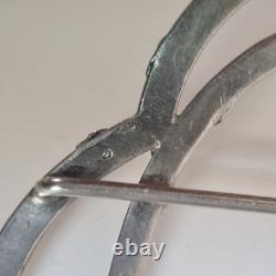 Ancienne boucle de ceinture en argent massif. Art déco. 1900. Belle époque
