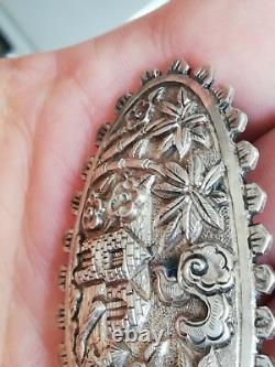 Ancienne broche en argent massif à identifier