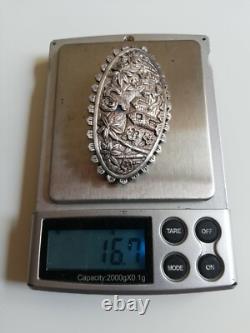 Ancienne broche en argent massif à identifier