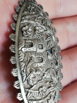 Ancienne broche en argent massif à identifier