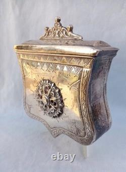 Ancienne cartouchière Ottomane en argent massif fin XVIIIème
