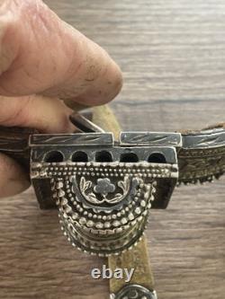 Ancienne ceinture en argent massif Russe orientale 783 gr époque fin XIX siècle