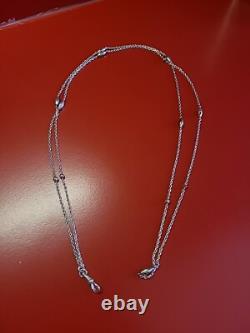 Ancienne chaine sautoir de montre gousset en argent massif 115cm