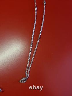 Ancienne chaine sautoir de montre gousset en argent massif 115cm