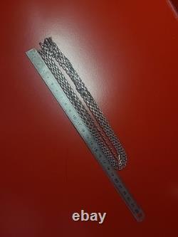 Ancienne chaine sautoir de montre gousset en argent massif 140cm