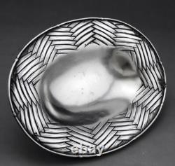 Ancienne coupe à pieds En Argent Massif poinçonée Japonnais Japon époque Meiji