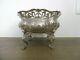 Ancienne Coupe En Argent Massif Intérieur En Verre Taillé