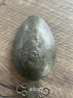Ancienne épingle à cheveux cuillère en argent massif Tupo Tupu