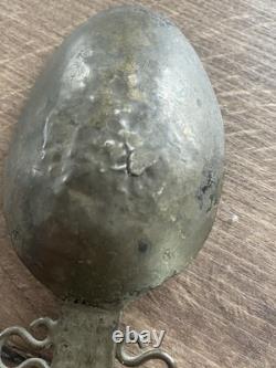 Ancienne épingle à cheveux cuillère en argent massif Tupo Tupu