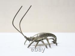 Ancienne et belle Langouste Sculpture en argent massif XIX-XXe siècle