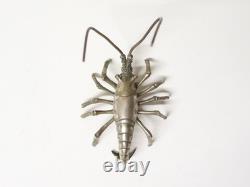 Ancienne et belle Langouste Sculpture en argent massif XIX-XXe siècle