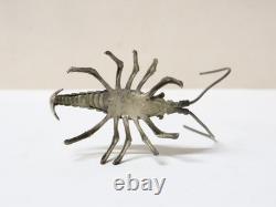 Ancienne et belle Langouste Sculpture en argent massif XIX-XXe siècle