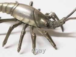 Ancienne et belle Langouste Sculpture en argent massif XIX-XXe siècle