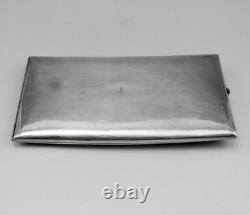 Ancienne étui à cigarettes en argent massif Asie Cambodge Indochine 85.8grs
