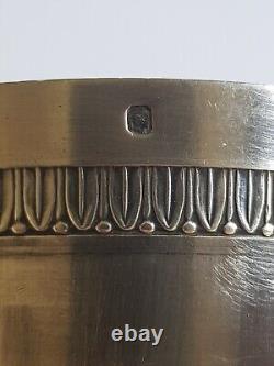 Ancienne grande timbale Gobelet en argent massif poinçon minerve 106 Grammes