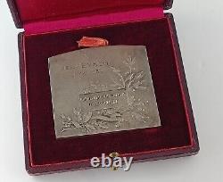 Ancienne medaille argent massif Art Nouveau Antique french sterling silver medal
