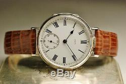 Ancienne montre 35mm ARGENT 1900 ARMY & NAVY vintage SILVER watch