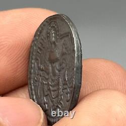 Ancienne pièce de monnaie Vasishka en argent massif Empire Kushan Circa 240