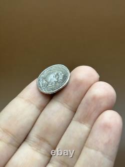 Ancienne pièce de monnaie gréco-bactrienne Eucratides I en argent massif AR t