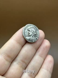 Ancienne pièce de monnaie gréco-bactrienne Eucratides I en argent massif tétr