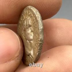 Ancienne pièce de monnaie grecque romaine en argent massif double face roi