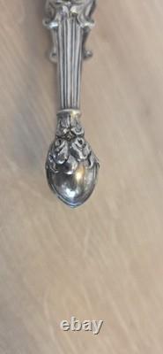 Ancienne pince à glaçons en argent massif poinçonnée style Louis XV Rocaille