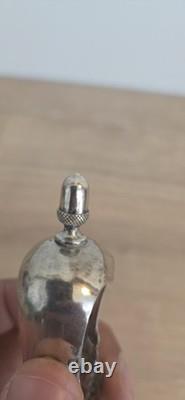 Ancienne pince à glaçons en argent massif poinçonnée style Louis XV Rocaille