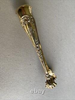 Ancienne pince à sucre en Argent Massif Vermeil Puiforcat Fleur De Lys
