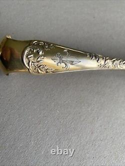 Ancienne pince à sucre en Argent Massif Vermeil Puiforcat Fleur De Lys