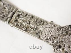 Ancienne rare Ceinture de mariage en argent massif Asie Islam Tribal XIXe siècle