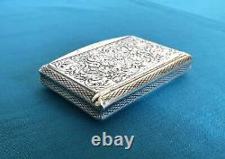 Ancienne tabatière en argent massif VIEILLARD boite à tabac Coffret no MINERVE