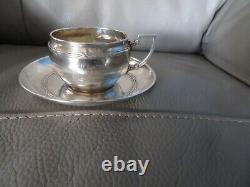 Ancienne tasse en argent massif orfèvre Bardiés Gaston 126 gr fin XIX début XX