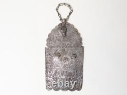 Ancienne très belle Khamsa Etoilée Talisman Berbère en argent massif Ethnique Ma