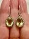 Anciennes Boucles D'oreilles Argent Massif -citrine V&eacute;ritable