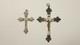Anciens 2 Croix De Communiant En Nacre Argent Massif Religion Chr&eacute;tient&eacute; Xix-xxe