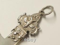 Anciens 2 Croix de communiant en nacre argent massif religion chrétienté XIX-XXe