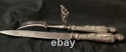 Anciens Couverts A Gigot Argent Massif Époque Napoleon 3
