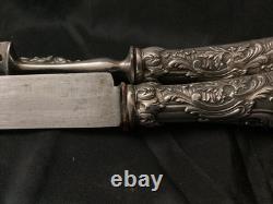 Anciens Couverts A Gigot Argent Massif Époque Napoleon 3