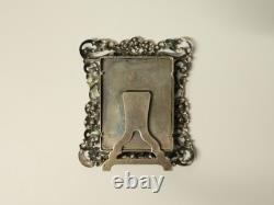 Anciens deux Cadres miniatures argent massif et cuivre doré XXème siècle