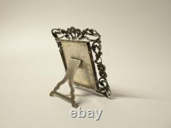 Anciens deux Cadres miniatures argent massif et cuivre doré XXème siècle