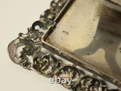 Anciens deux Cadres miniatures argent massif et cuivre doré XXème siècle