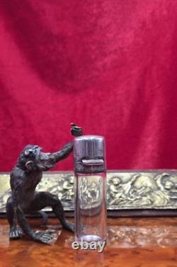 Antique Bouteille Parfum Argent Massif 1881 London Flacon Parfum Ancien
