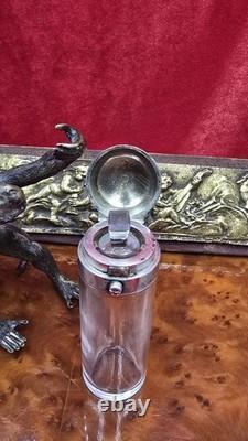 Antique Bouteille Parfum Argent Massif 1881 London Flacon Parfum Ancien