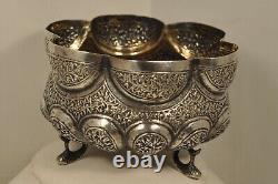 Antique Persian Silver Bowl Coupe Ancien Argent Massif