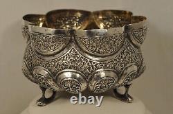 Antique Persian Silver Bowl Coupe Ancien Argent Massif