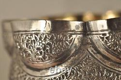 Antique Persian Silver Bowl Coupe Ancien Argent Massif