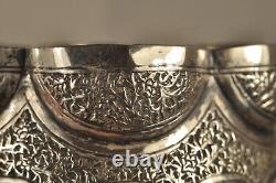 Antique Persian Silver Bowl Coupe Ancien Argent Massif