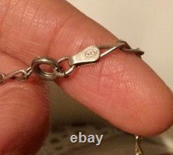 Argent Massif 925, Ancienne Parure Collier-Bracelet-BO-Pierres Bleues-Lot Bijoux