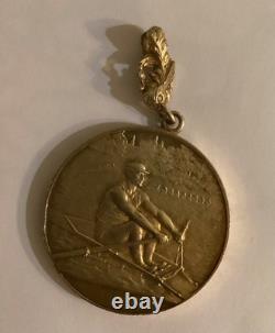 Argent Massif Medaille Ancienne Argent Dore Regates Nord De La France